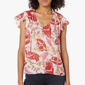 Parker Women's Short Sleeve, Exie Blouse, Dahlia Ditsy, Lennon Floral NWT